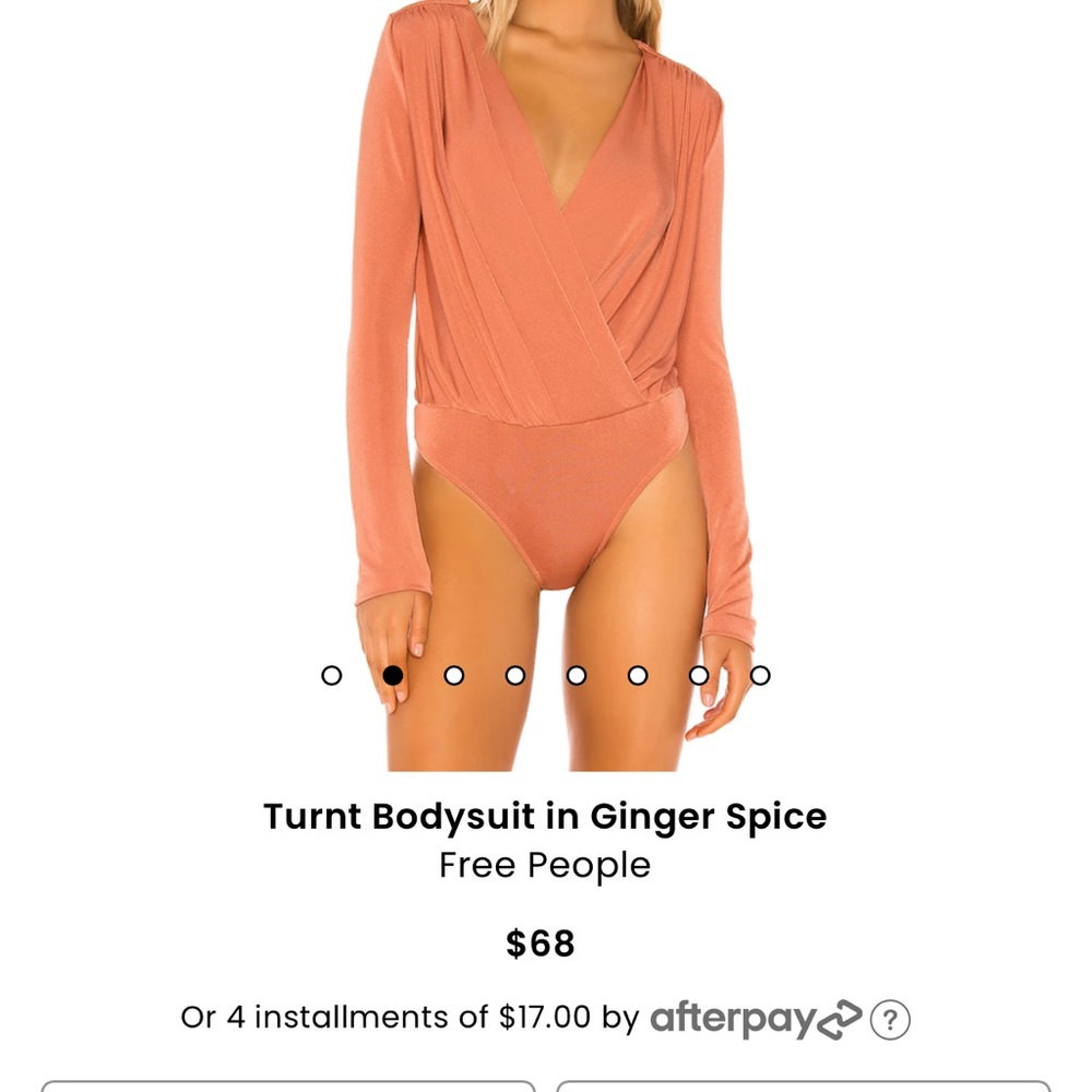 Turnt Bodysuit in Ginger Spice
Free People size small